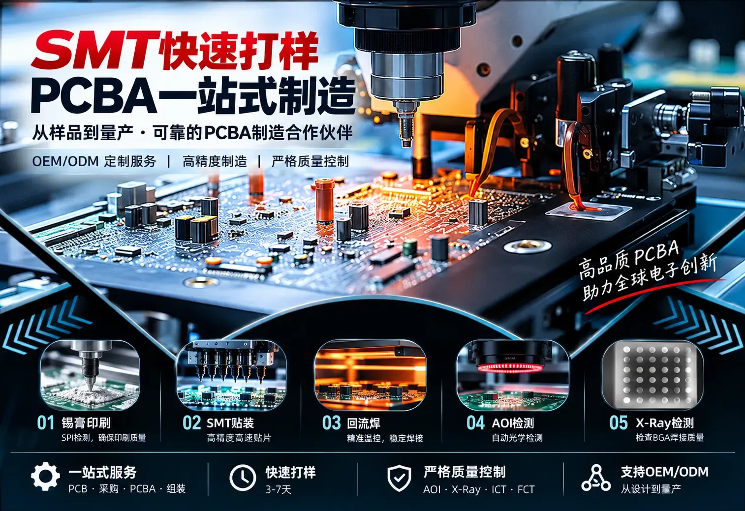 SMT快速打样与PCBA OEM/ODM一站式制造服务