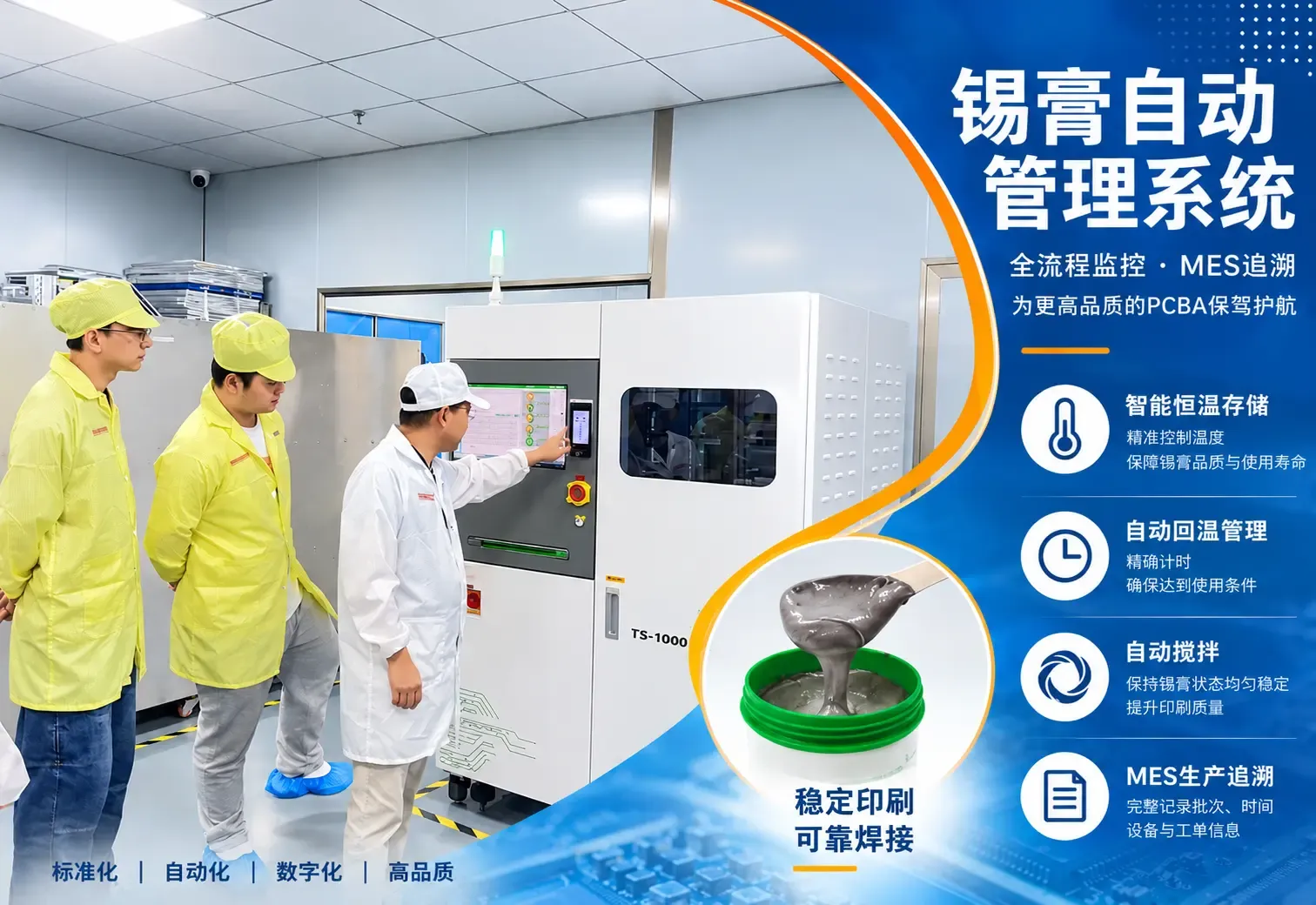 锡膏自动管理系统与MES追溯：旭森智造如何提升PCBA质量管控